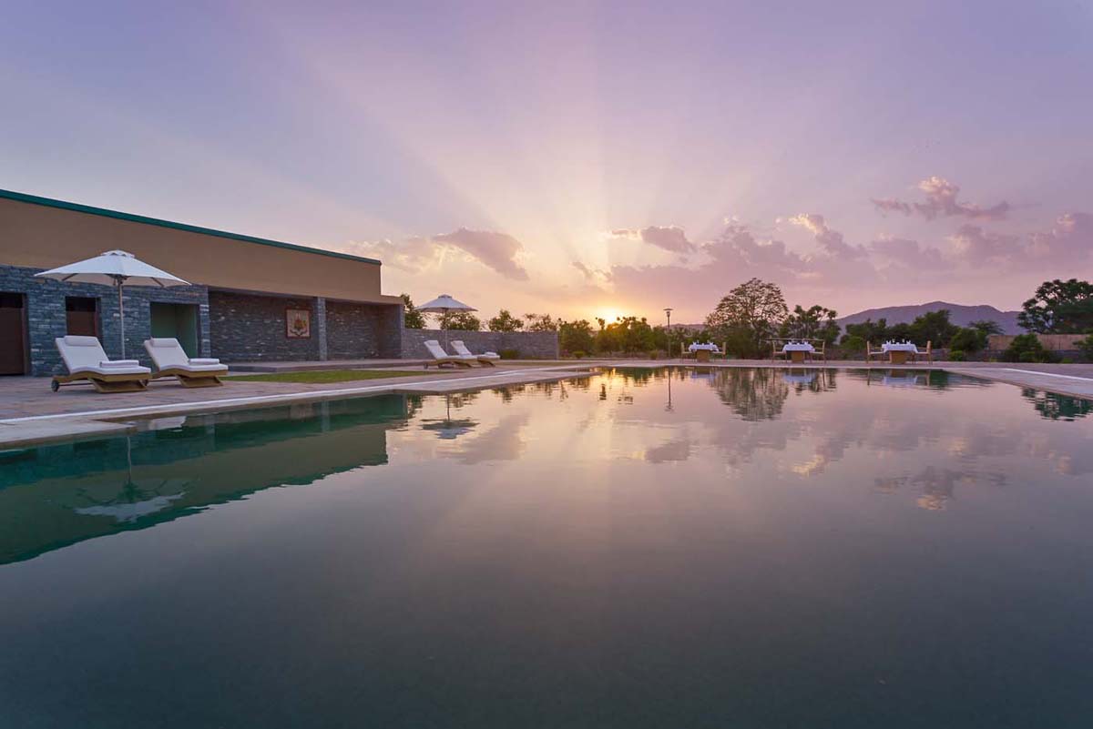 Swimming Pool at Dera Masuda, the best luxury hotel in pushkar, ajmer, rajasthan